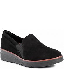 Półbuty sznurowane Clarks czarne damskie Shaylin Ave 261535964