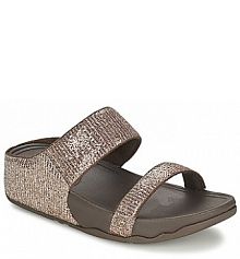 Klapki FitFlop  brązowe damskie LULU SUPERGLITZ SLIDE