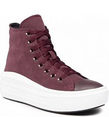 Półbuty sznurowane Converse bordowy damskie Ctas Move Hi 569544C