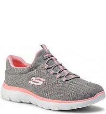Półbuty sznurowane Skechers szare damskie