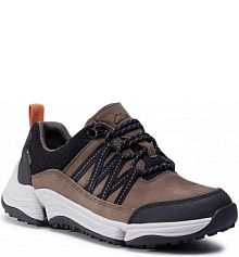 Buty trekkingowe Clarks brązowe damskie TriPathLo Gtx GORE-TEX 261513914  Dark Olive Combi