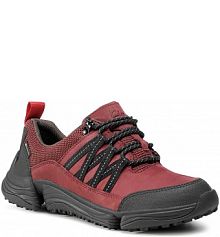 Półbuty sznurowane Clarks bordowy damskie TriPathLo Gtx GORE-TEX 261513994