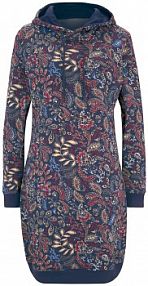 Sukienka dresowa z nadrukiem, długi rękaw  Bonprix