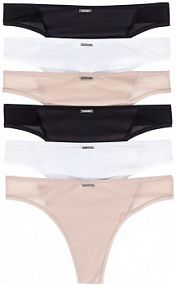 Stringi z kolekcji Feel Comfort z mikrofibry (6 par)  Bonprix