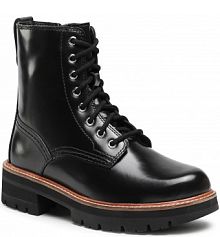 Trapery Clarks czarne damskie Orianna Hi 261516774  Black Leather