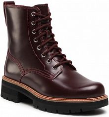 Trapery Clarks bordowy damskie Orianna Hi 261516764  Marlot Leather