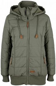 Kurtka outdoorowa z elementami ze sztucznej skóry  damska Bonprix