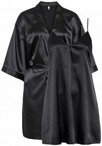 Szlafrok kimono + koszulka nocna (kompl. 2-częściowy)  Bonprix