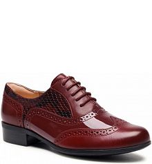 Półbuty sznurowane Clarks bordowy damskie Hamble Oak 261514664 