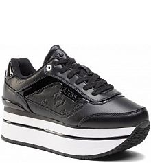 Półbuty na koturnie Guess czarne