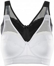 Biustonosz odciążający bez fiszbinów z wyściełanymi ramiączkami (2 szt.)  Bonprix