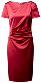 Sukienka koktajlowa z satyny Swing czerwona EAN 572360