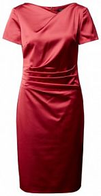 Sukienka koktajlowa z satyny Swing czerwona EAN 572360