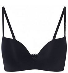 Biustonosz z obszyciem koronką model Tailored Comfort Wireless Tommy Hilfiger granatowy EAN UW0UW02405