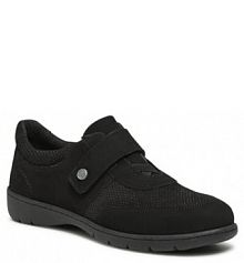 Półbuty sznurowane GO SOFT czarne damskie WI23-LENA-02