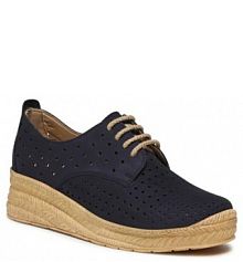 Półbuty sznurowane GO SOFT granatowe damskie WI23-REBECA2-02