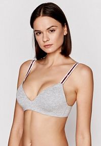 Biustonosz Tommy Hilfiger szary Bezfiszbinowy