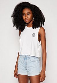 Top Volcom biały damski Coral Morph B4512103  Regular Fit