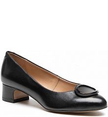 Półbuty na obcasie Wojas czarne