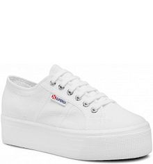 Półbuty na koturnie Superga białe