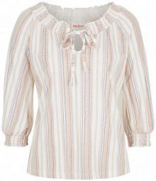 Tunika shirtowa z rękawami 3/4, w paski  Bonprix