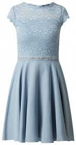 Sukienka koktajlowa z paskiem w talii Swing niebieska EAN 50018400
