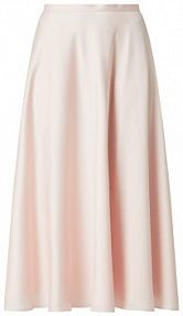 Spódnica midi z satyny Swing różowa EAN 20001060