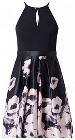 Sukienka koktajlowa z wzorem kwiatowym V.M. granatowa EAN 1374630