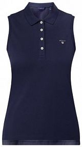 Top z kołnierzykiem polo Gant niebieski damski EAN 4202225
