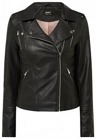 Kurtka w stylu Biker z imitacji skóry model Gemma Only czarna damska EAN 15153079