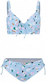 Bikini minimizer (2 części) z wiązanymi troczkami  Bonprix