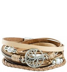 Bransoletka z zawieszką w kształcie drzewa życia  Bonprix