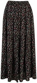 Spódnica maxi z falban  Bonprix