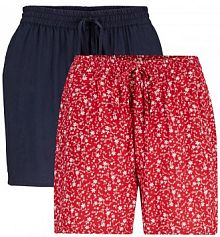 Szorty z wiskozy z wiązanym paskiem (2 szt.)  damskie Bonprix