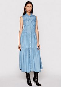 Sukienka koszulowa Silvian Heach niebieska 