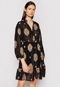 Sukienka koszulowa Silvian Heach czarna Quintius PGP21335VE  Regular Fit