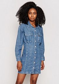 Sukienka codzienna Levis granatowa Levi's®  jeansowa Braelyn Utility 29325  Regular Fit