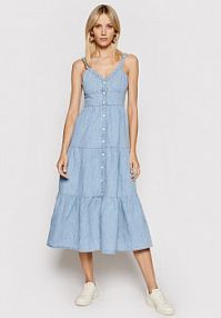 Sukienka codzienna Levis niebieska Levi's®  jeansowa Sabine 29681-0003  Regular Fit