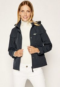 Kurtka przejściowa Aeronautica Militare granatowa damska 201AB1832DCT2600  Regular Fit