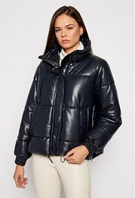 Kurtka skórzana Sportmax Code czarna damska Z imitacji skóry