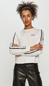 Sweter EA7 Emporio Armani  biały damski  3KTT20.TJ29Z