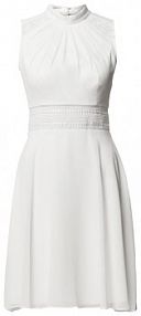 Sukienka bez rękawów z haftami V.M. biała EAN Selfportrait Cle