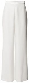 Spodnie palazzo z bocznym zamkiem błyskawicznym Swing białe damskie