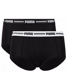 Majtki z dodatkiem streczu w zestaw 2 szt. Puma czarne damskie EAN 603023001