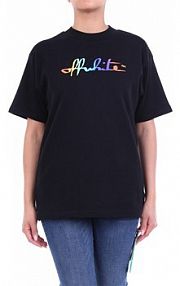 T-shirt Off-White  czarny damski Z krótkim rękawem  OWAA072F20JER001