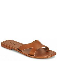 Klapki Kenzo brązowe damskie OPANKA