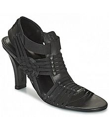 Sandały na obcasie Kenzo czarne GREEK HEELED SANDALS