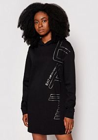 Sukienka dzianinowa EA7 Emporio Armani czarna 6KTM35 TJ2PZ 1200  Regular Fit
