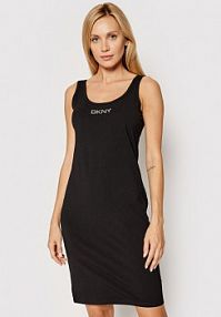 Sukienka codzienna DKNY Sport czarna DP1D4465  Slim Fit