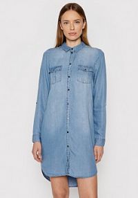 Sukienka jeansowa Vero Moda niebieska Silla 10184172  Regular Fit